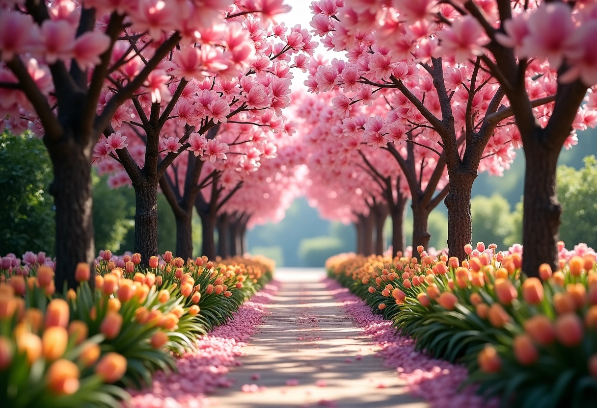 Les Arbres Aux Fleurs Roses Des Alli s Pour Un Jardin F erique Mon 