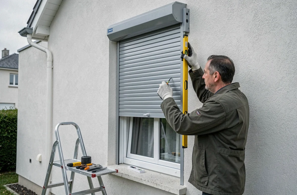 Spécialiste de Beynat Fermetures installant des volets roulants aluminium sur une maison des Hauts-de-Seine