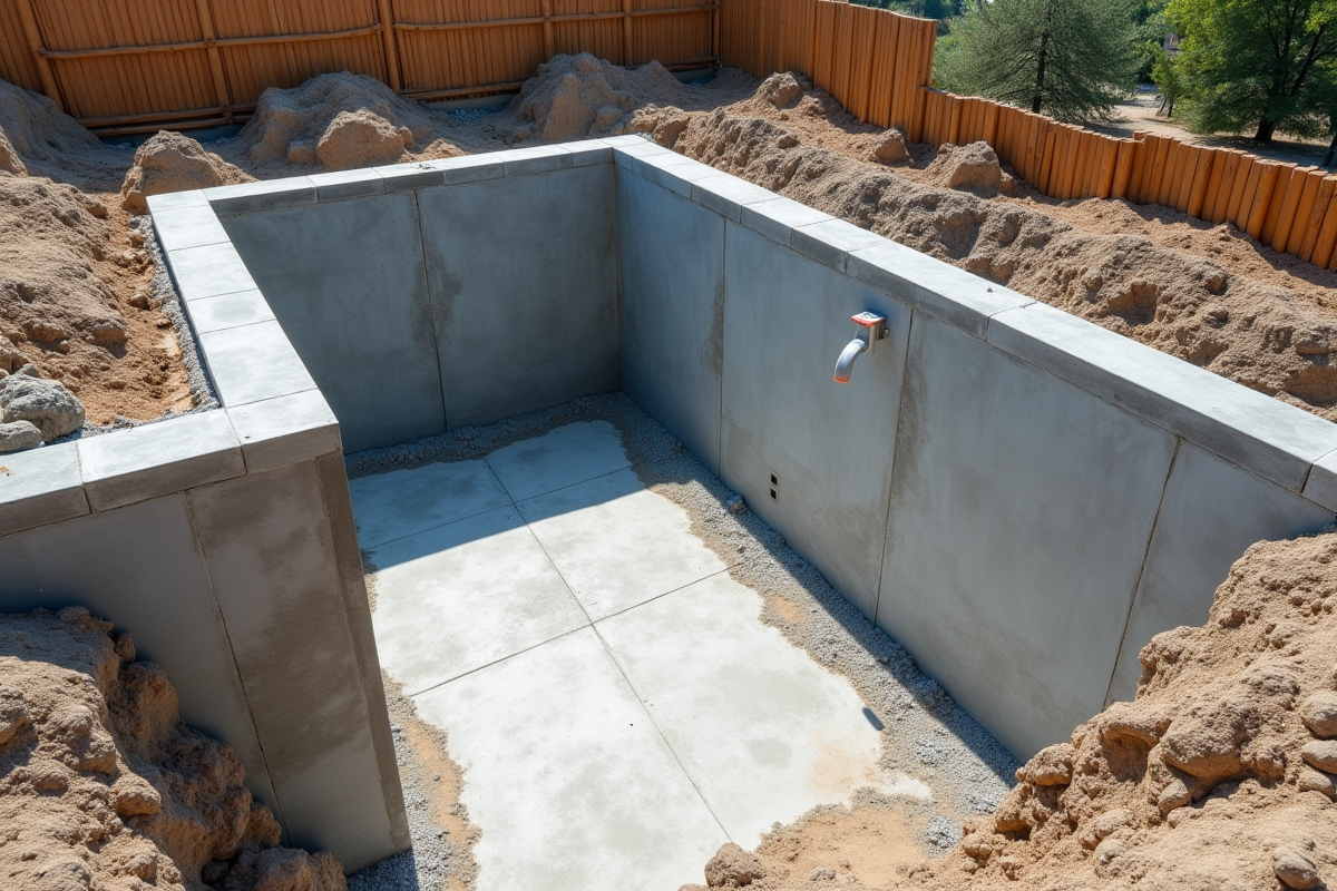 béton piscine