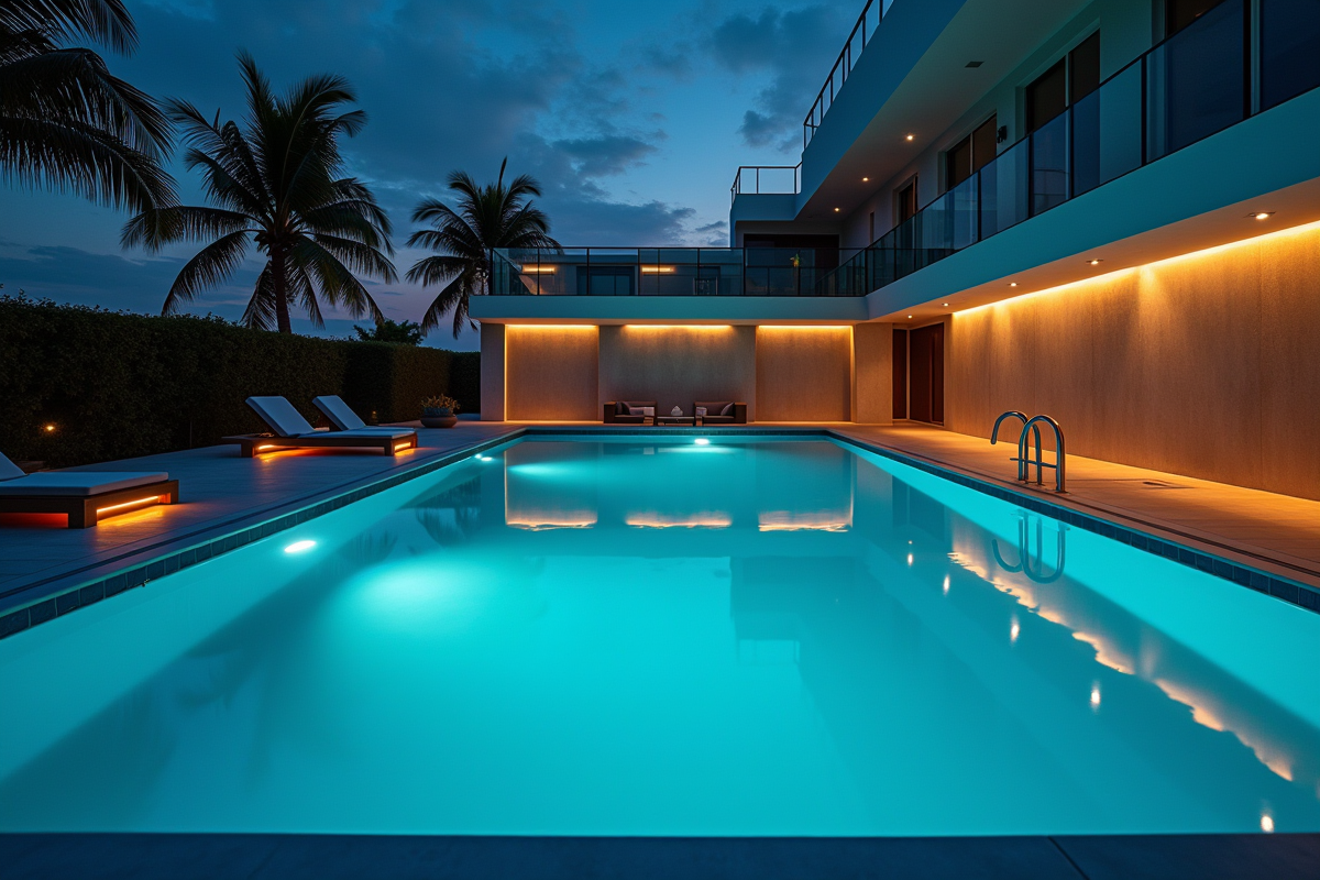 piscine nuit