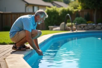 Piscine en vinyle avec un design moderne et élégant