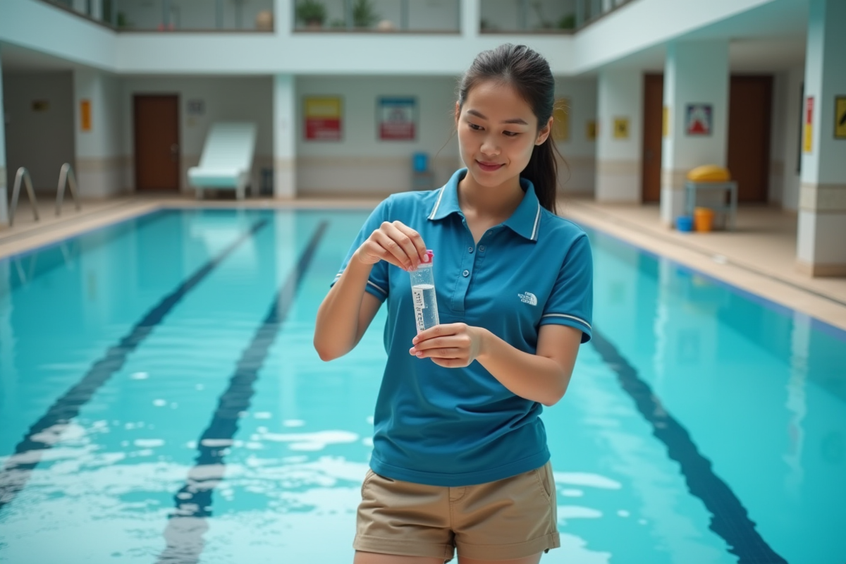 Jeune femme versant de l